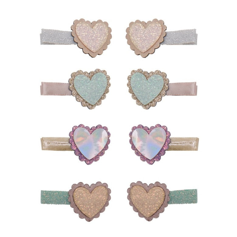 Mimi & Lula Scalloped heart salon hair clips