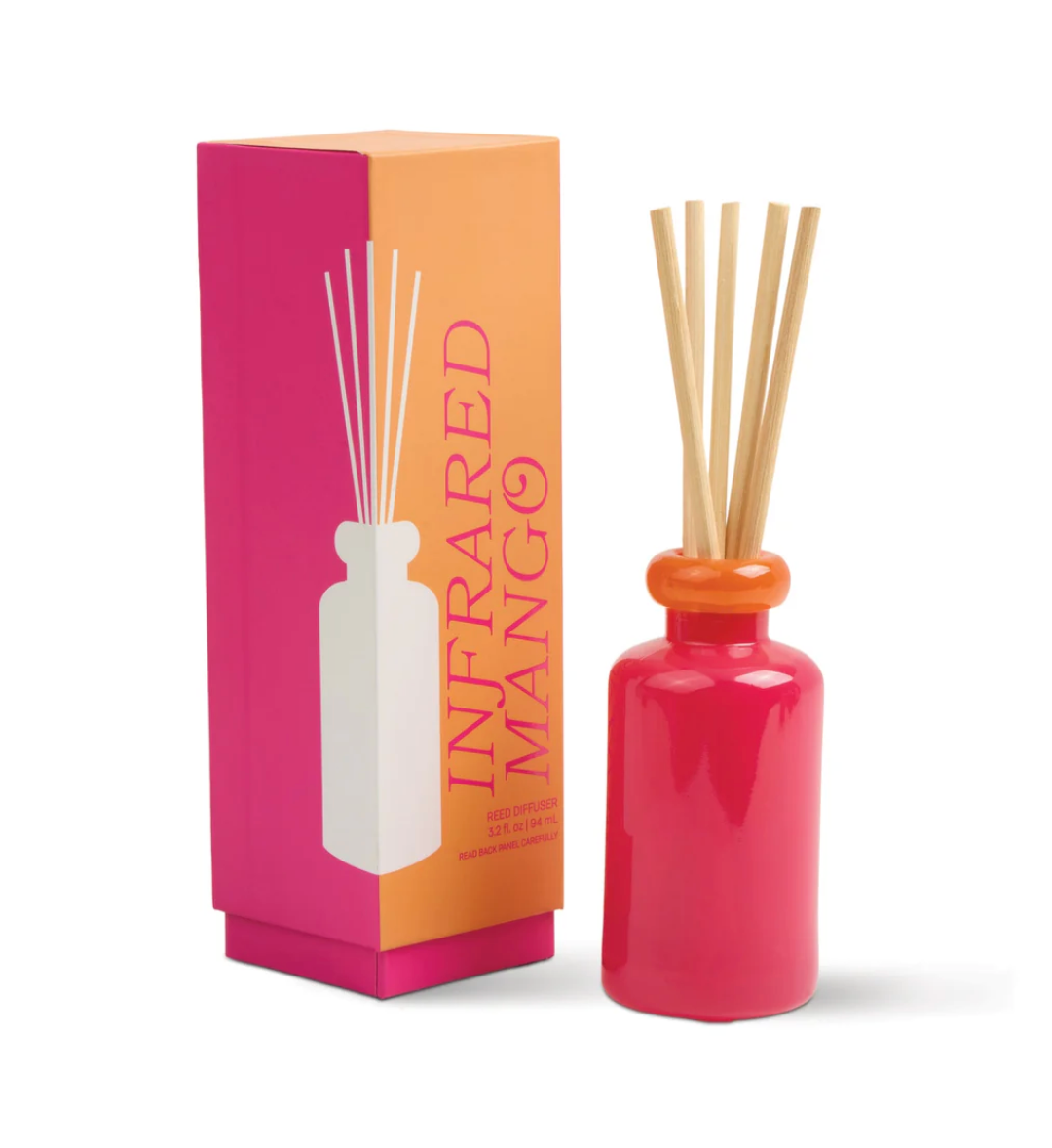 Paddywax Glass Diffuser Hot Pink and Orange - Infrared Mango