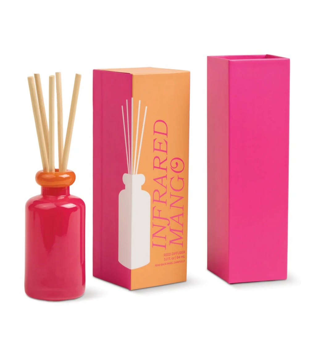 Paddywax Glass Diffuser Hot Pink and Orange - Infrared Mango