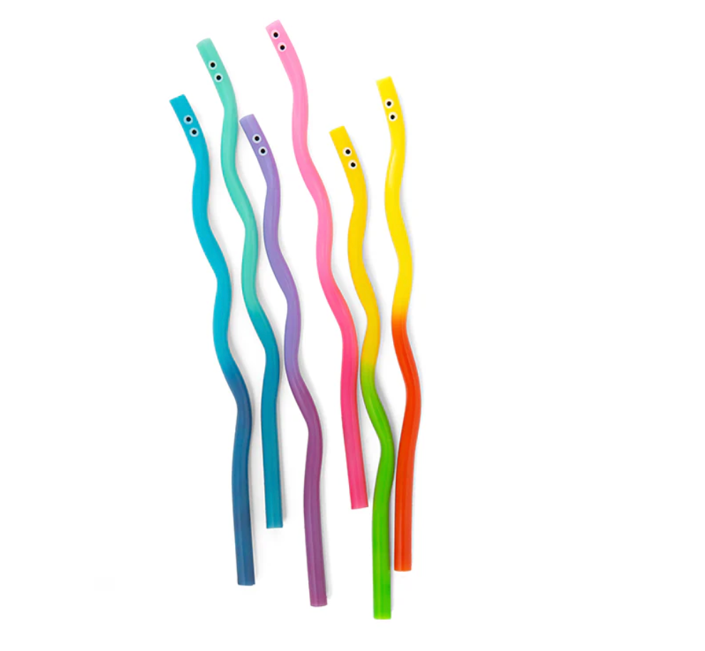 Kidoki WigglyWorm ColorChang Straws