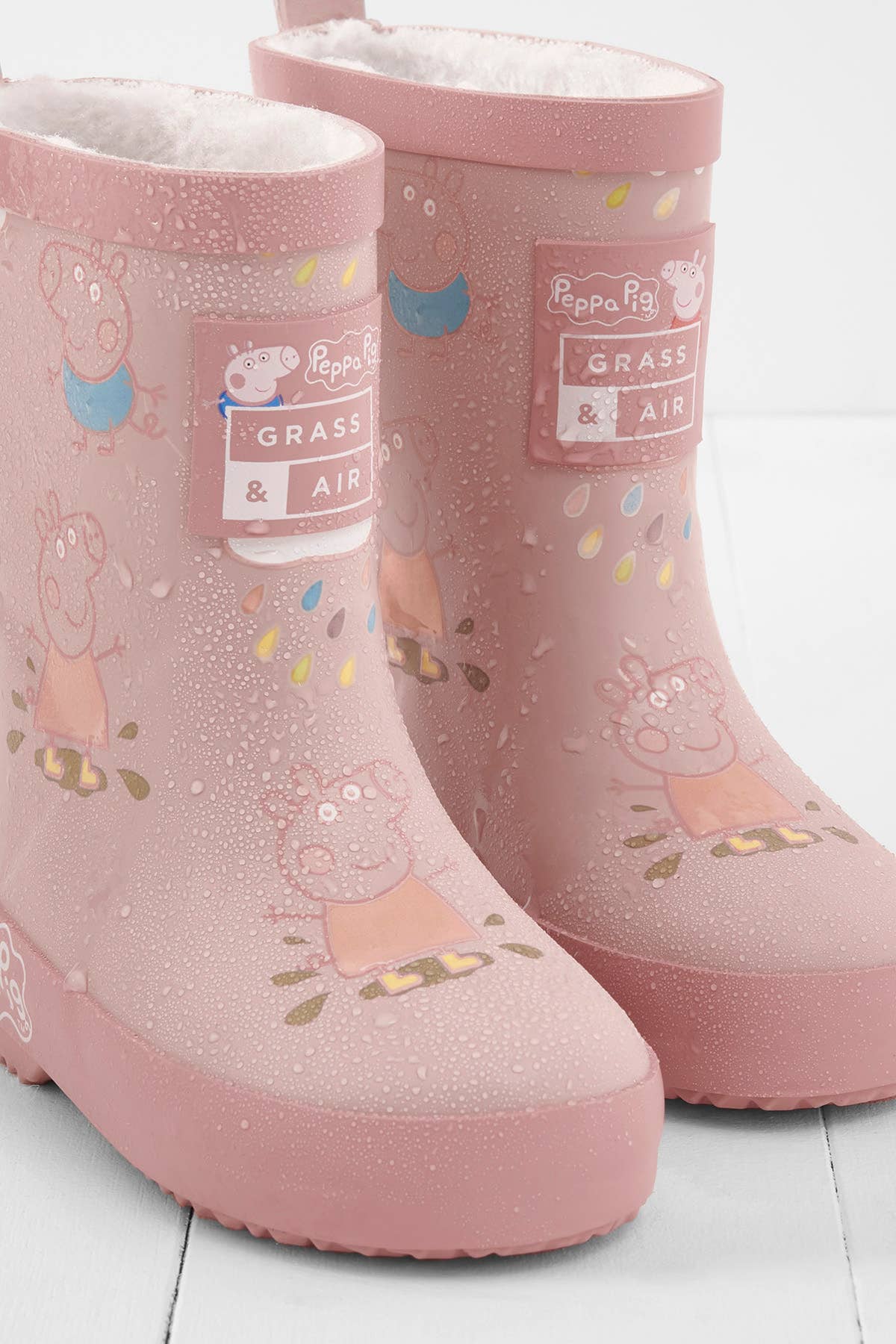 Grass & Air Peppa Pig Pink Colour-Changing Kids Wellies