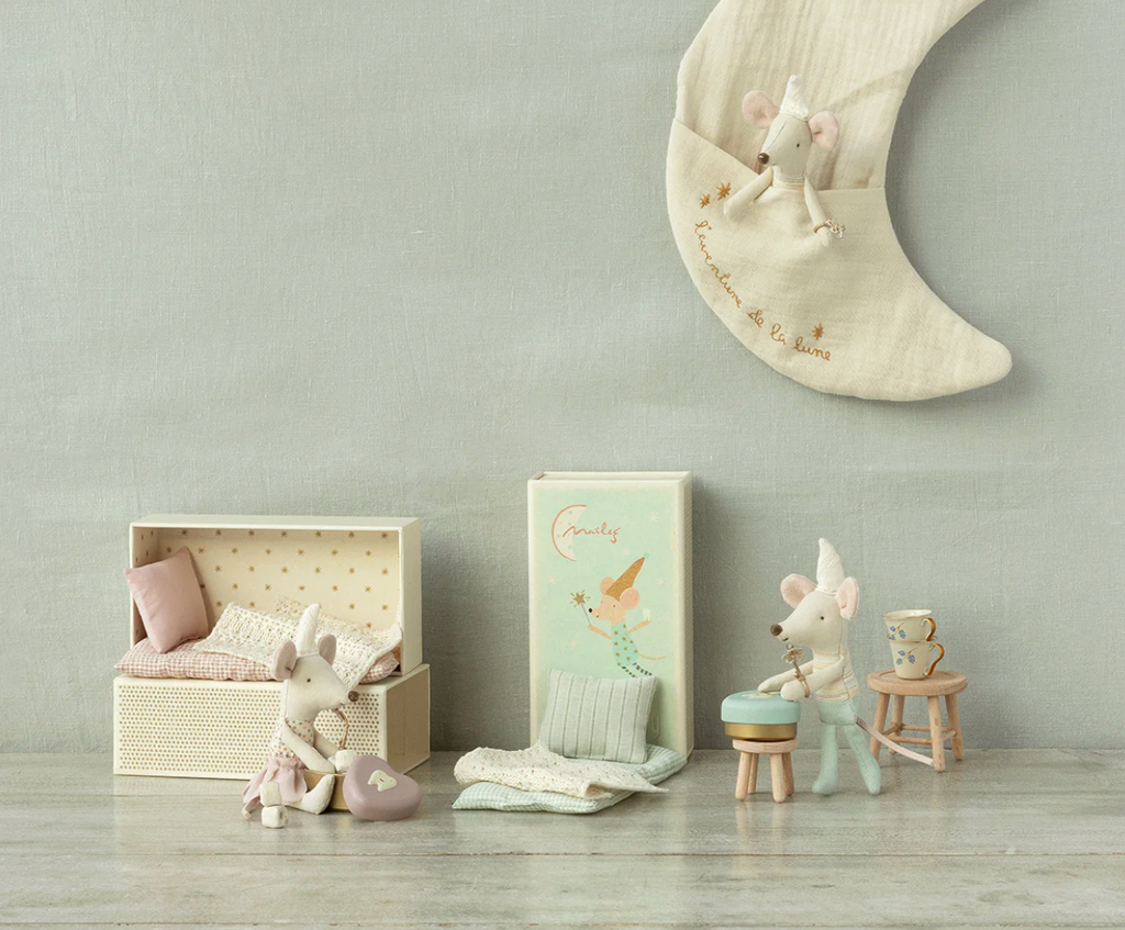 Maileg Tooth fairy mouse, Little brother in matchbox
