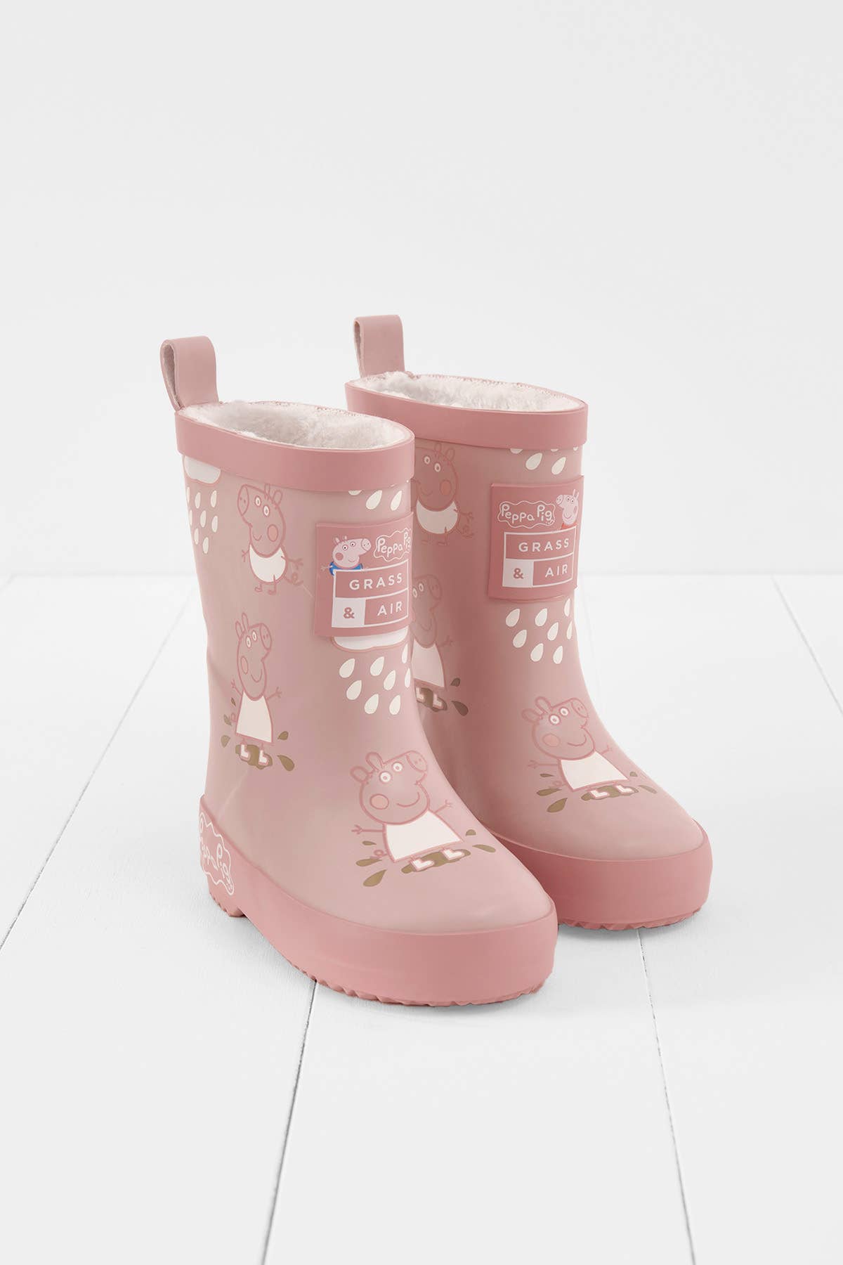 Grass & Air Peppa Pig Pink Colour-Changing Kids Wellies