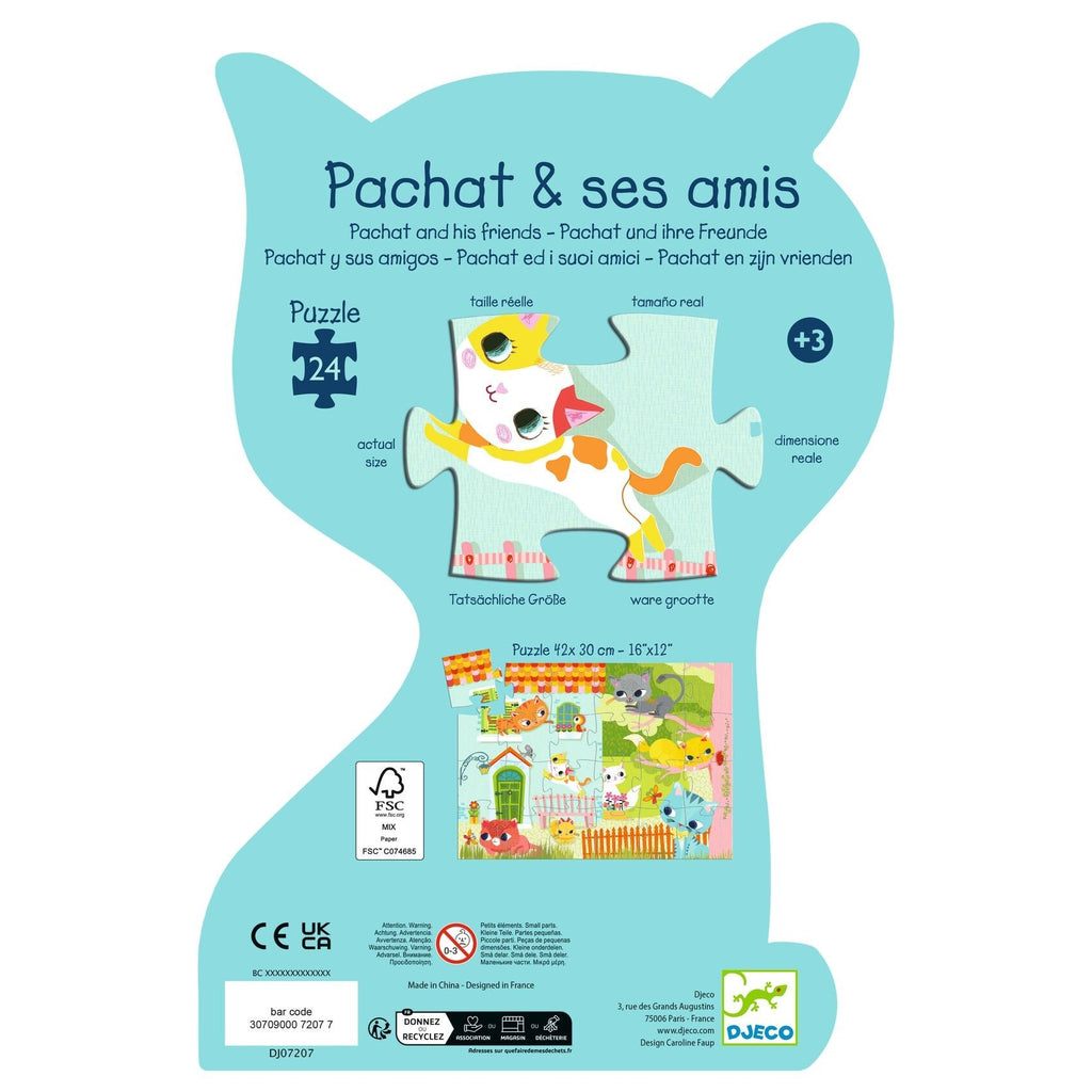Djeco Silhouette 24 Piece Puzzle - Pachat and His Friends
