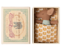 Maileg Sleepy wakey baby mouse in matchbox - Blue