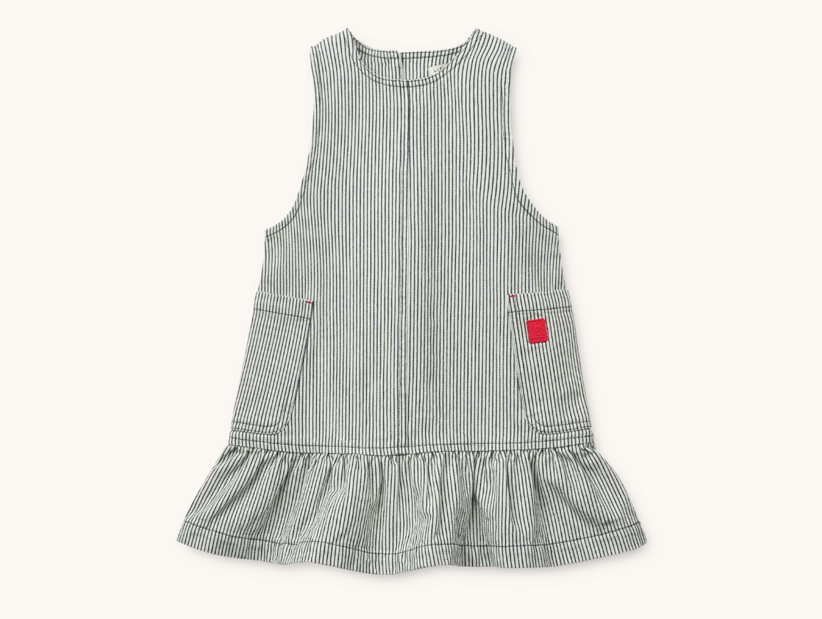 Liewood Angelica Stripe Denim Frill Dress