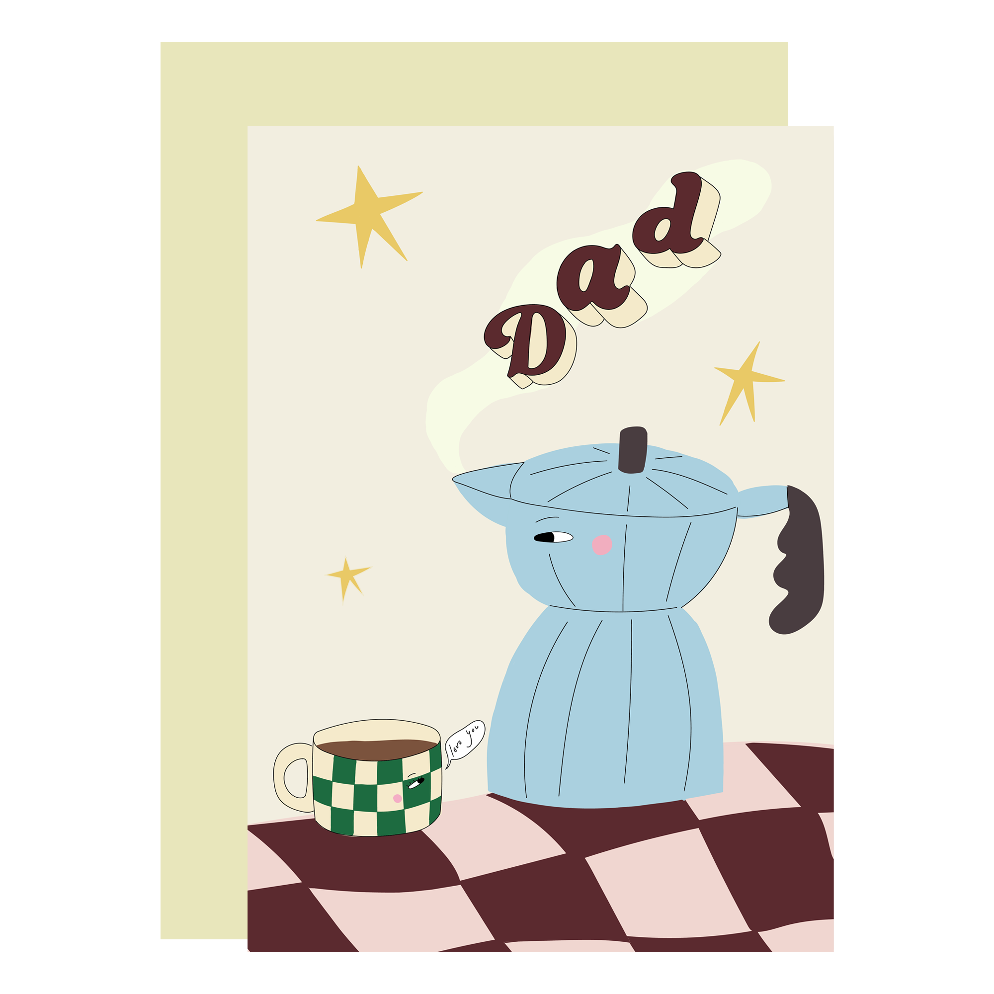 Fathers Day Card - Dad Coffee Greeting Card