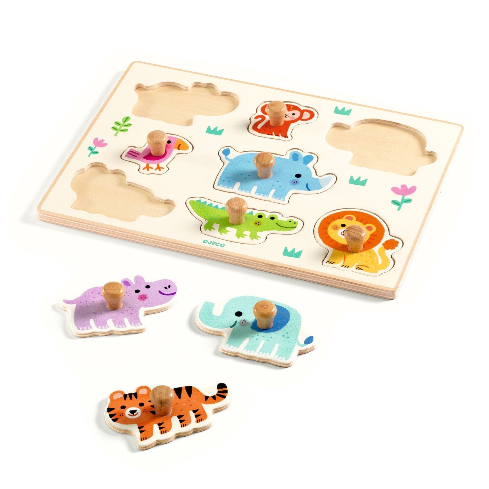 Djeco Hippo'n'Co Wooden Puzzle