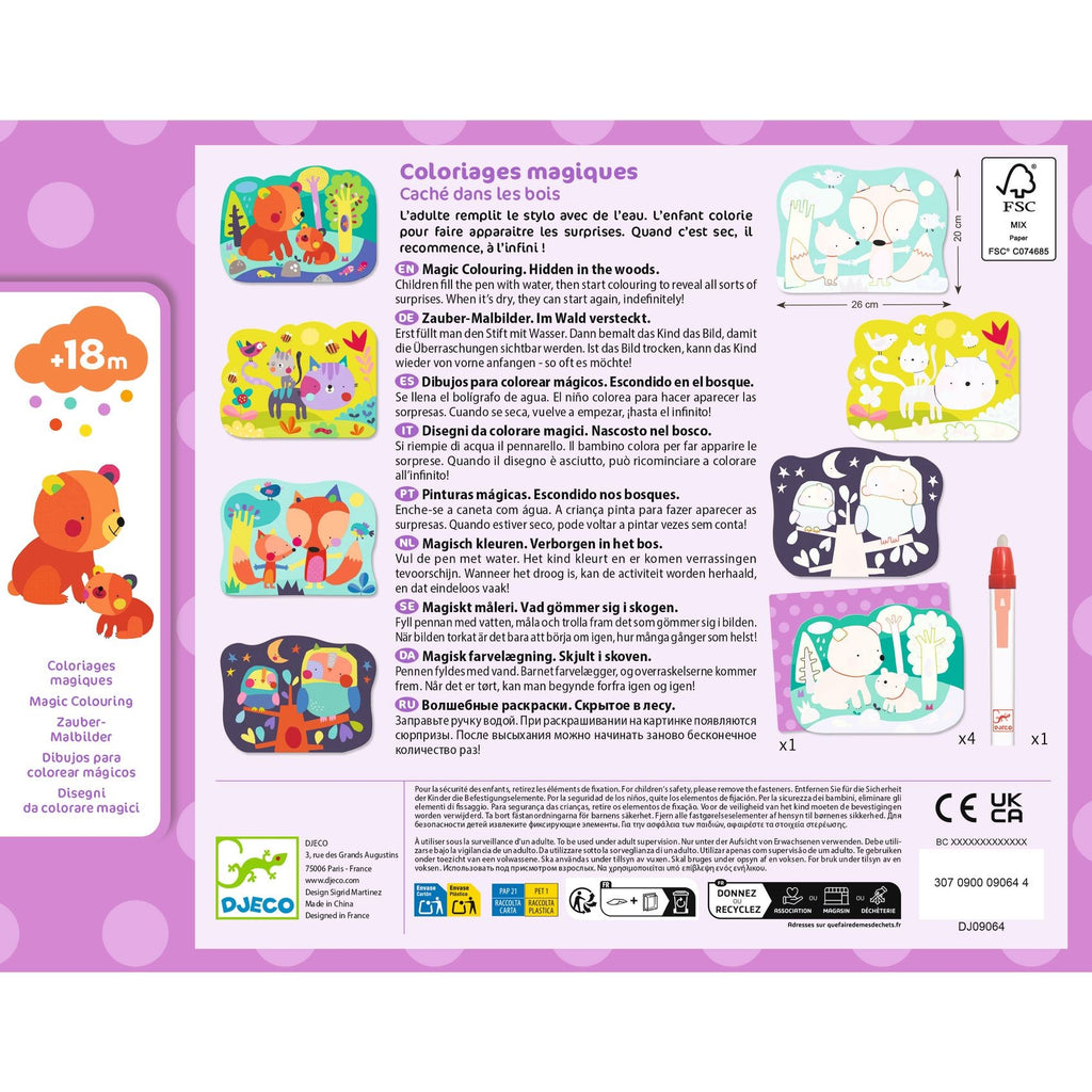 Djeco Magic Colouring Set - Hidden In The Woods