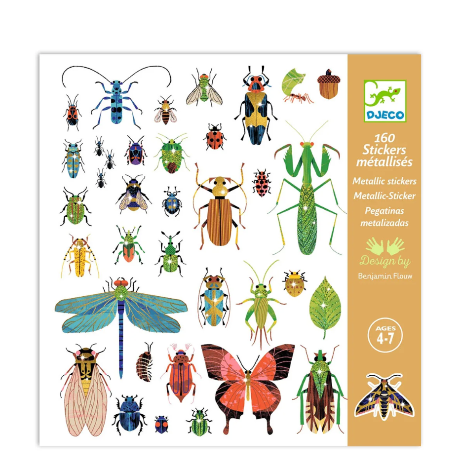 Djeco Microcosms Metallic Stickers