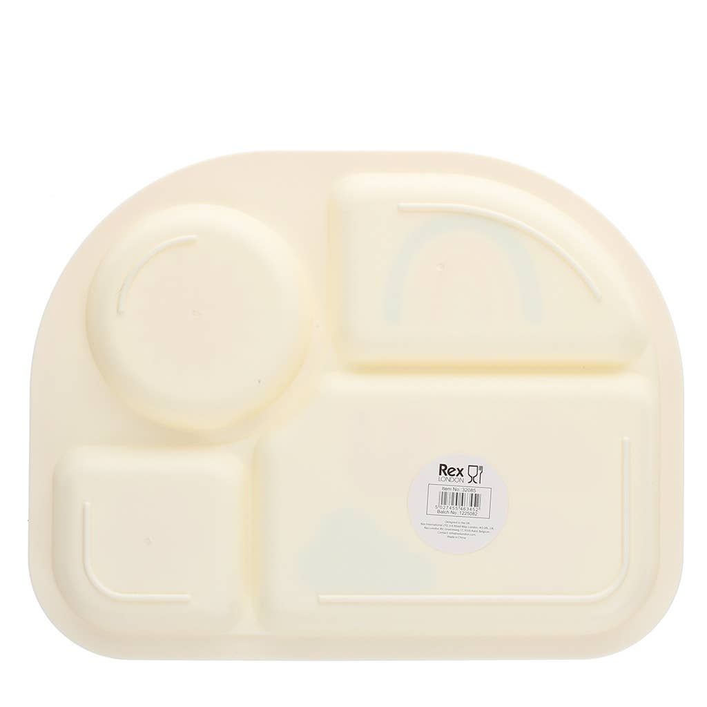 4-section baby & toddler divider plate - Rainbow Garden