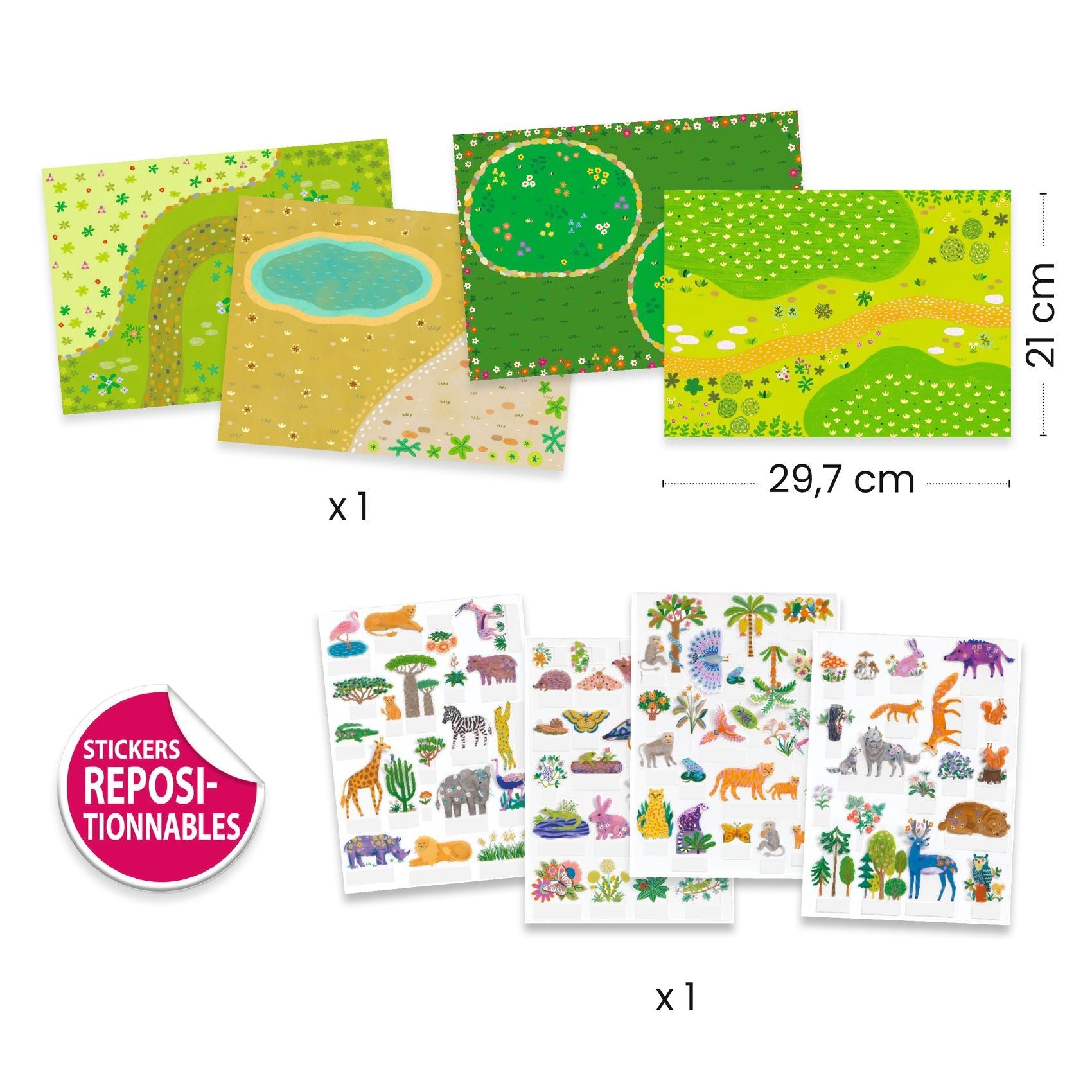 Djeco Lift Up Stickers Animals