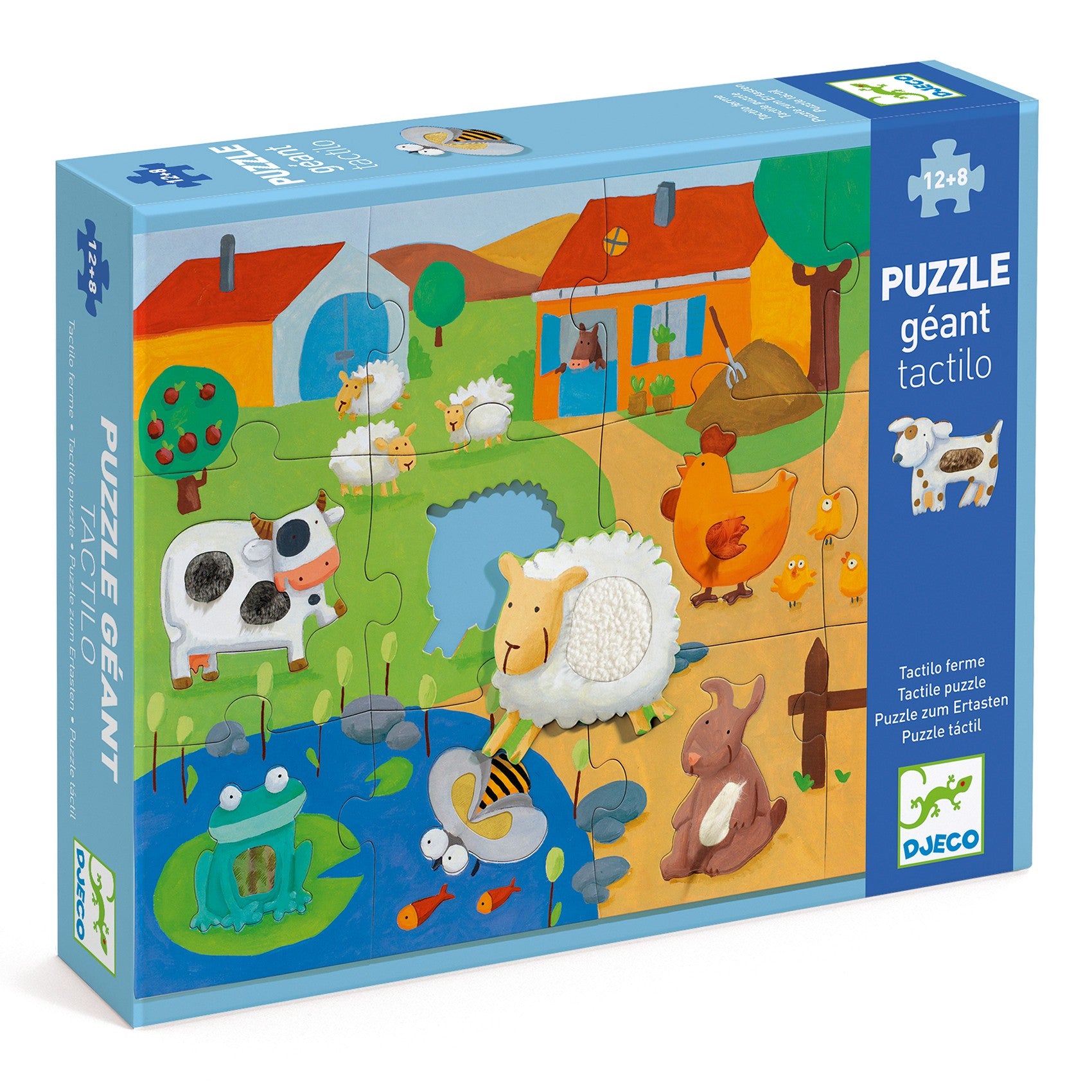 Djeco Tactile Farm Puzzle Multi