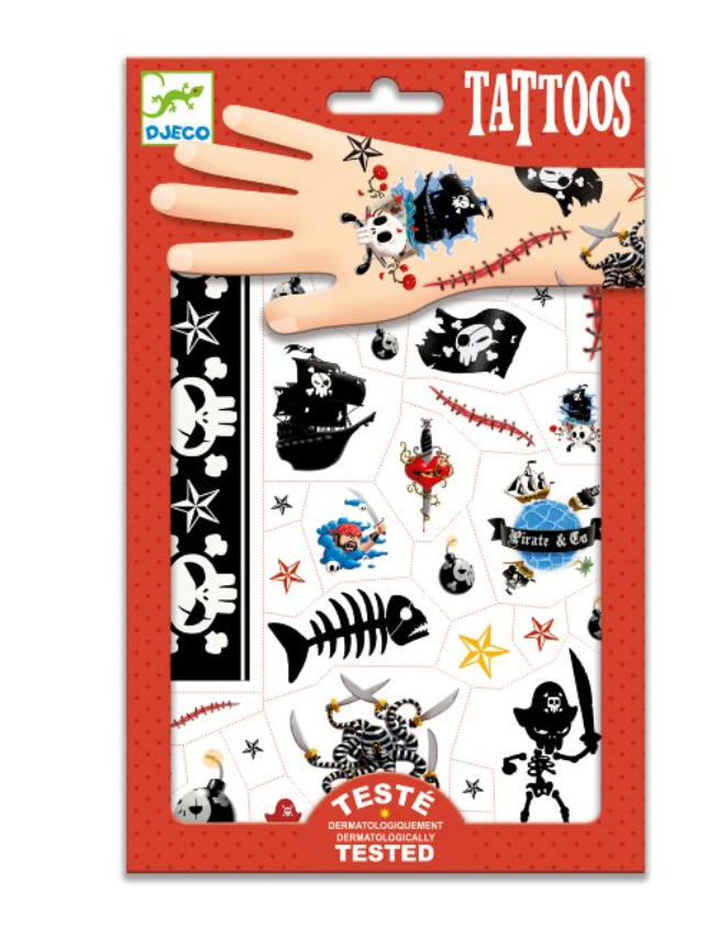 Djeco Pirates Temporary Tattoos