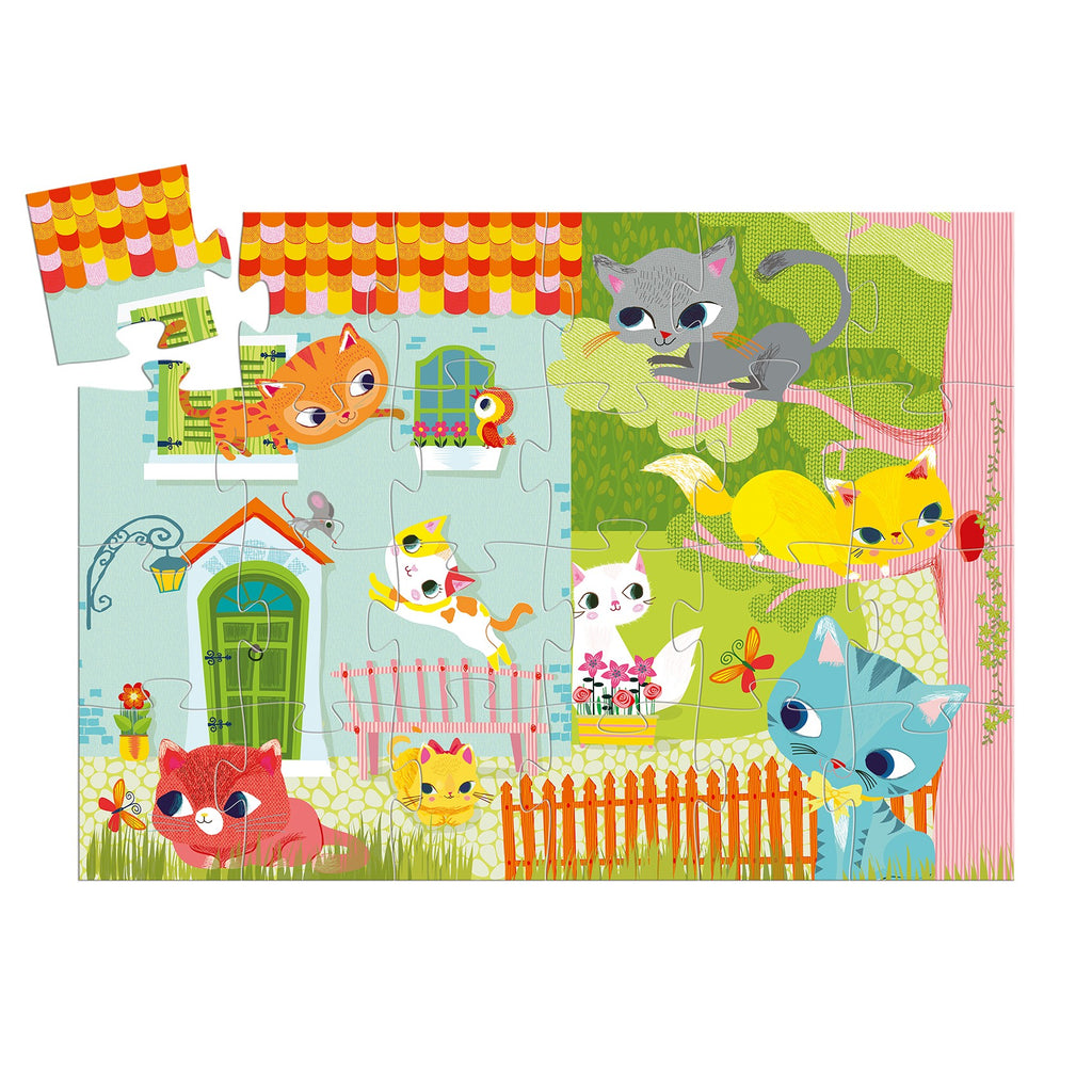 Djeco Silhouette 24 Piece Puzzle - Pachat and His Friends