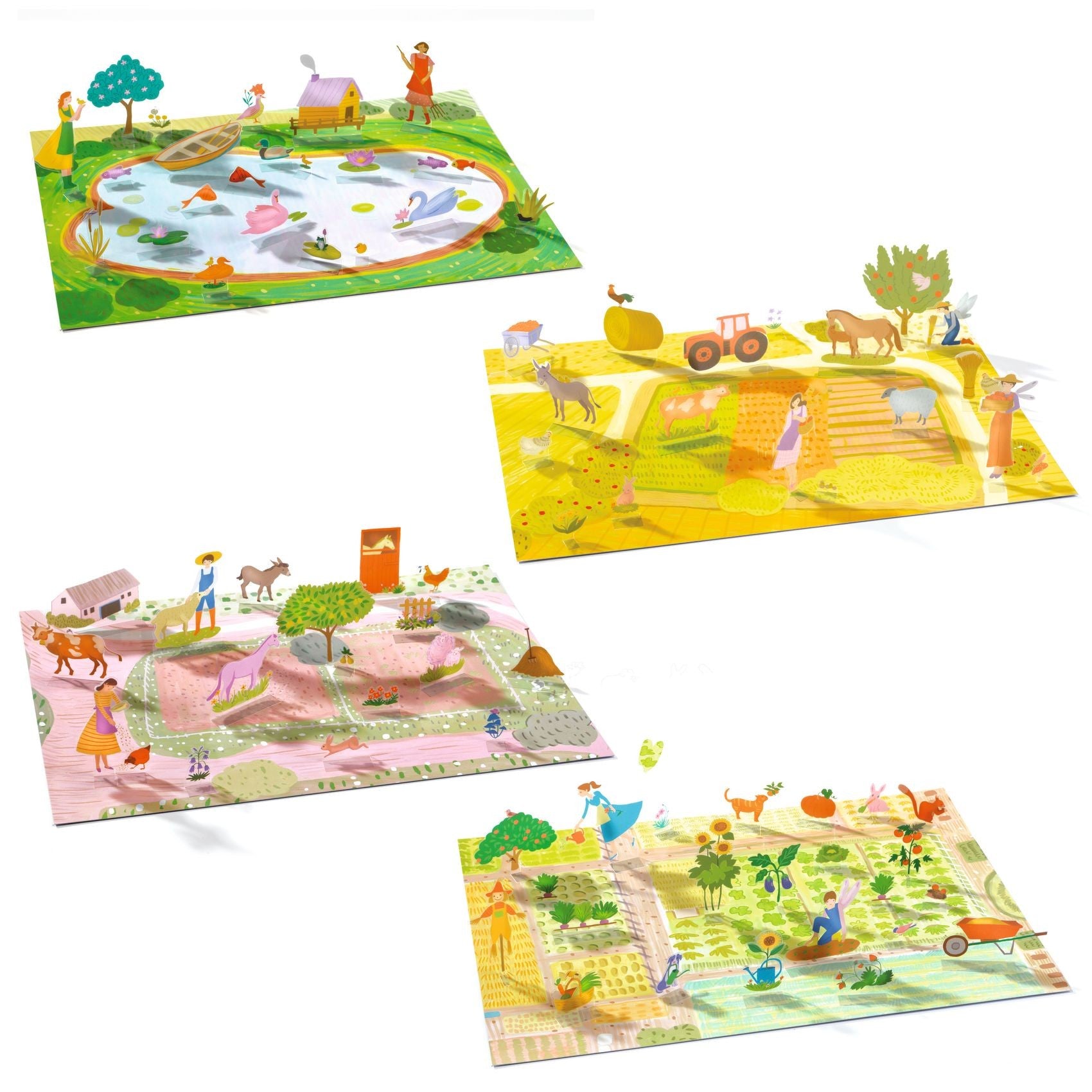 Djeco Lift Up Stickers Farm