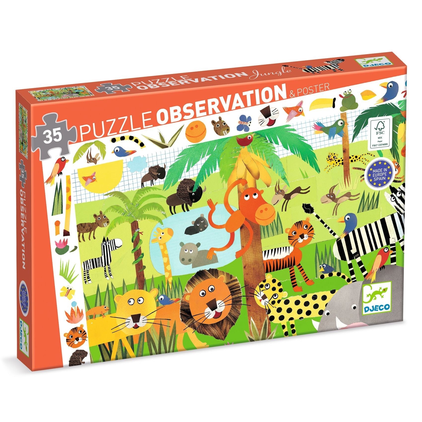 Djeco 35 Pieces Puzzle - Jungle