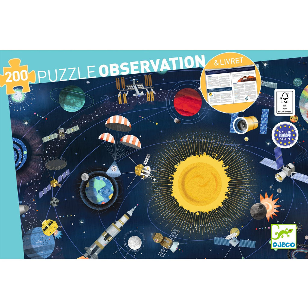 Djeco Puzzle space 200 pieces with booklet