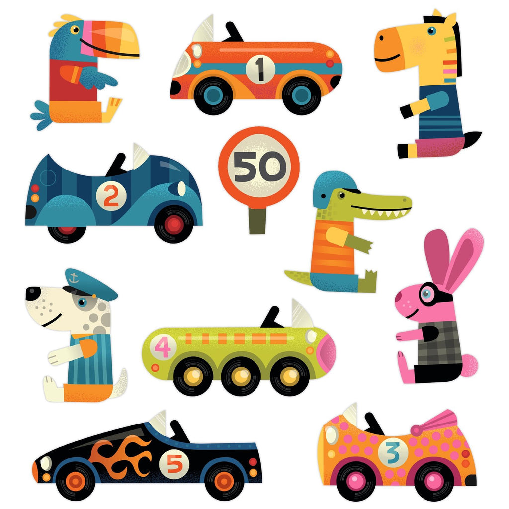 Djeco Easy To Peel Sticker Play Board - Cars
