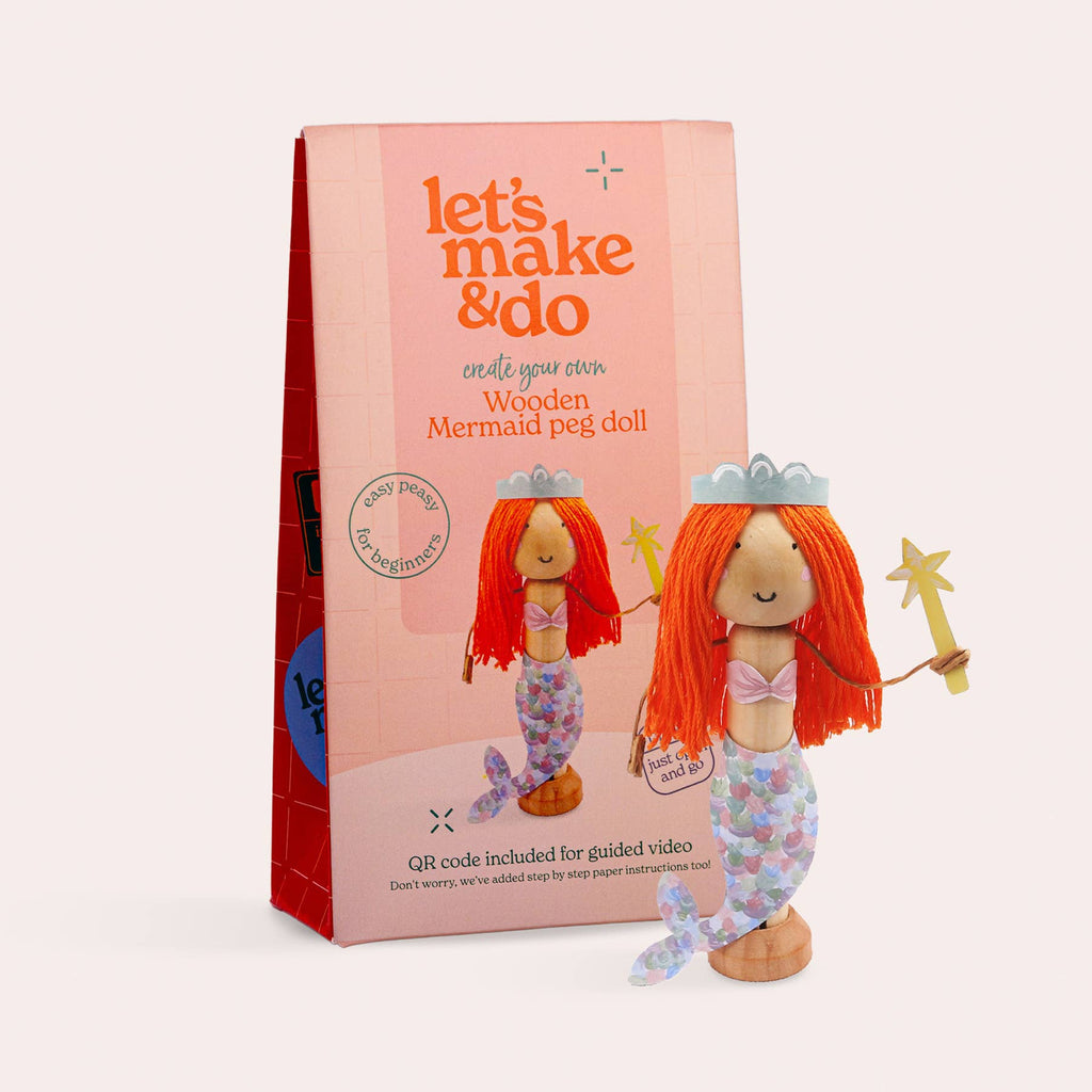 Make Your Own Mermaid Craft Kit - Wooden Painting Gift Set