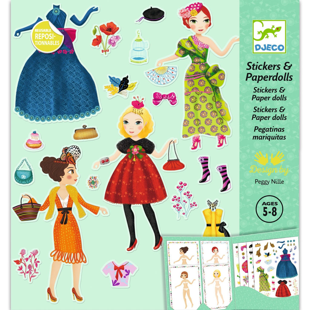 Djeco Massive Fashion Paper Dolls Craft Activity