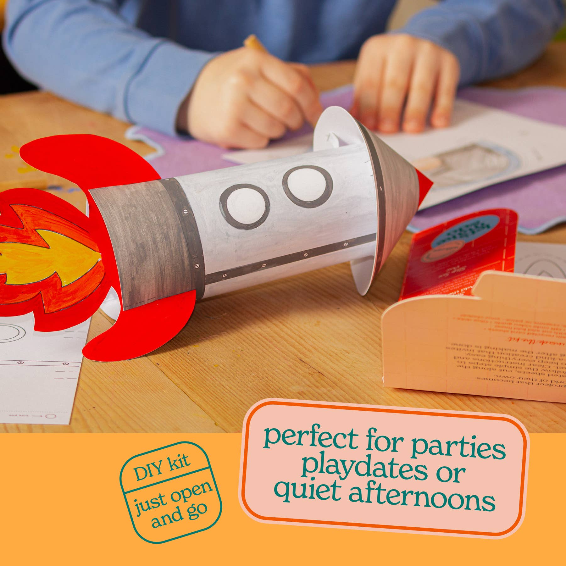 Make Your Own Space Rocket - 3D Kids Colouring Craft Kit
