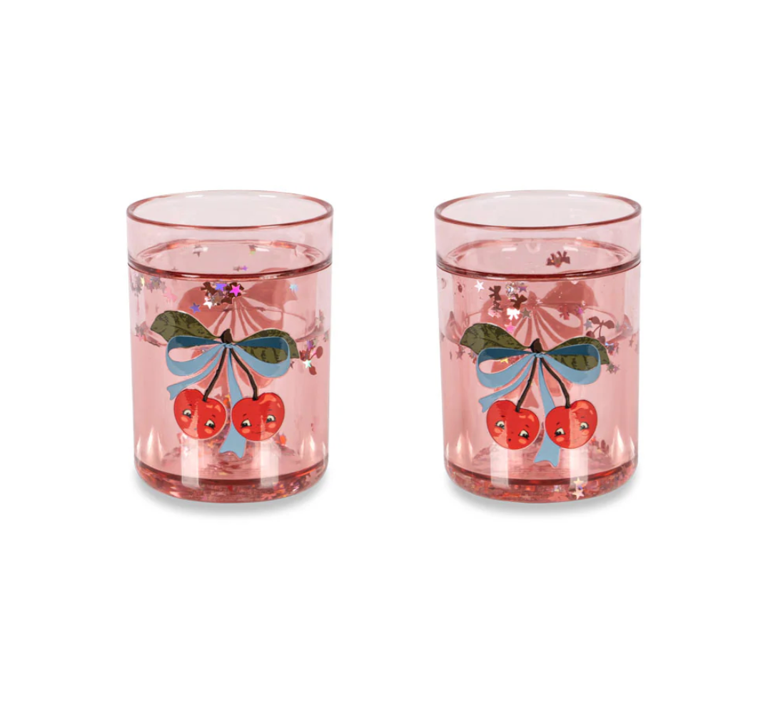 Konges Sløjd 2 Pack Glitter Cups - Cherry Bow