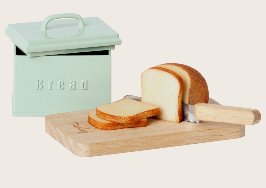 Maileg Miniature Bread Box With Cutting Board and Knife