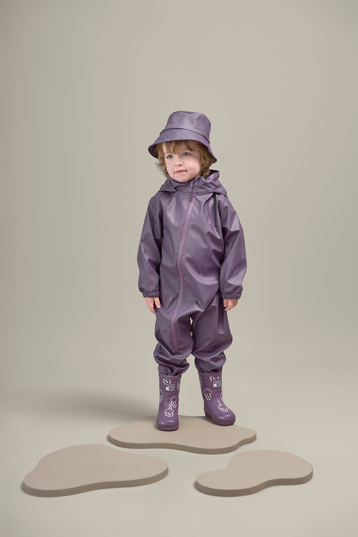 Grass & Air Amethyst Purple Kids Puddlesuit