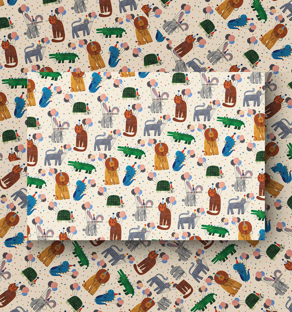 WRAPPING PAPER Party Animals