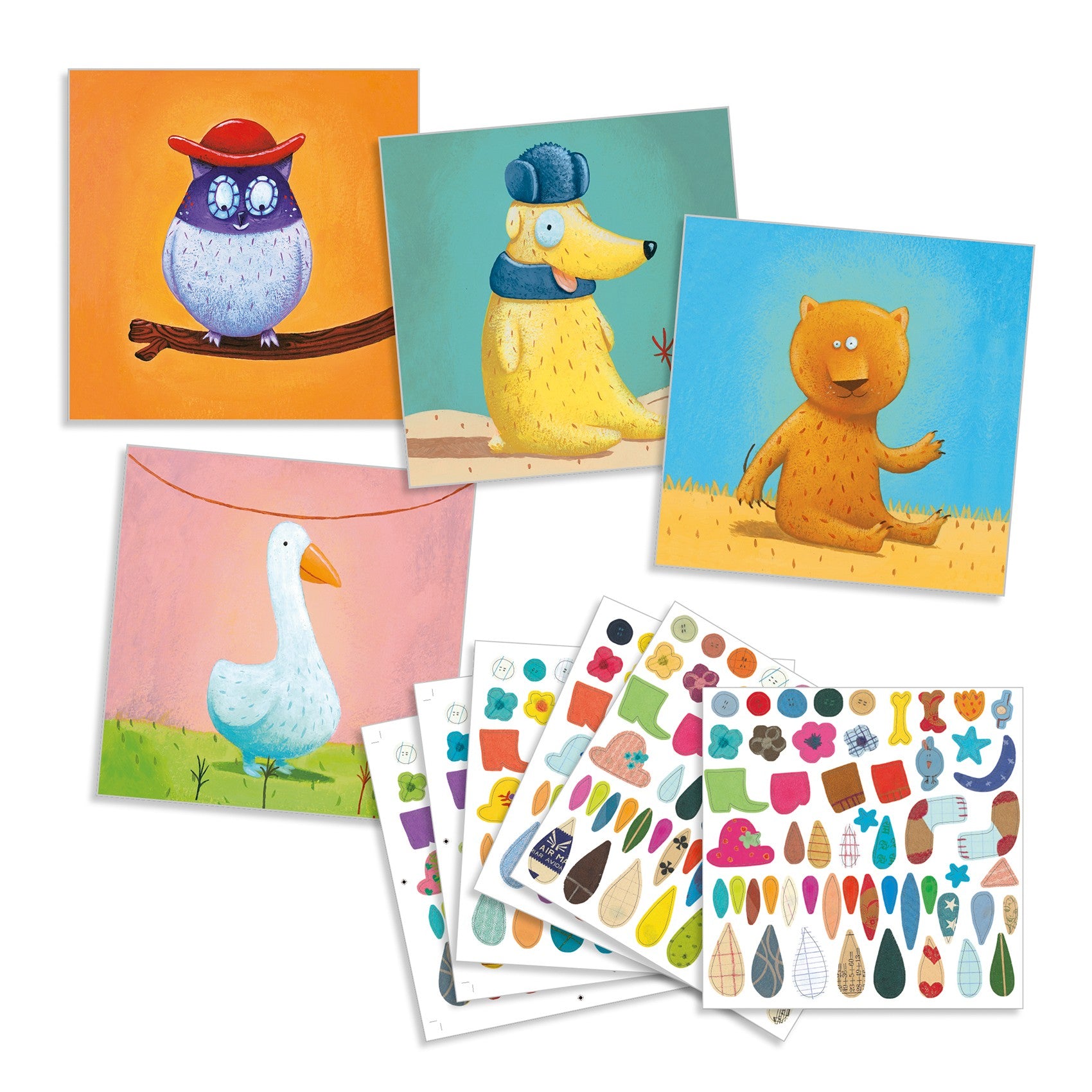 Djeco Stickers Craft Set - Create Animals