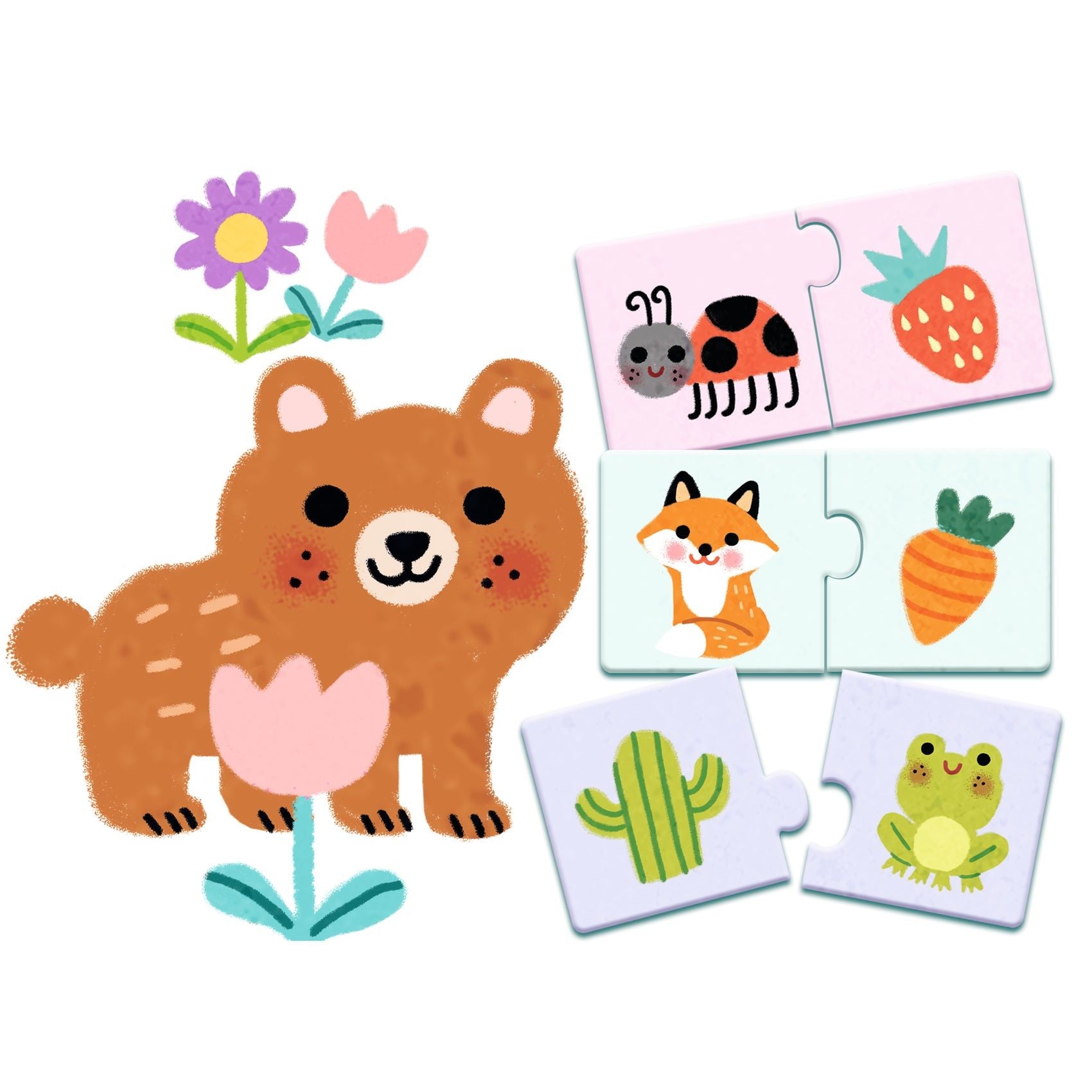 Djeco 12 Duo Puzzles - Colours