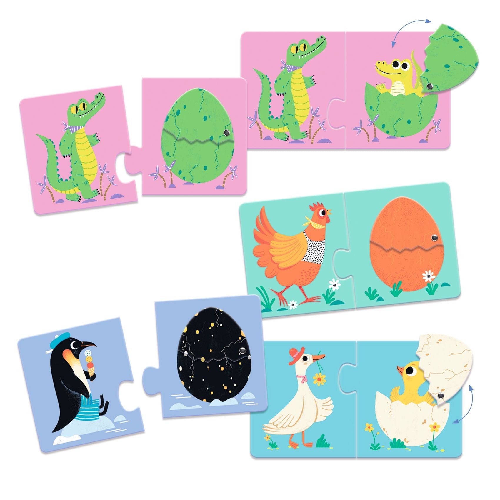 Djeco First Puzzle - Duo Articulo In The Egg