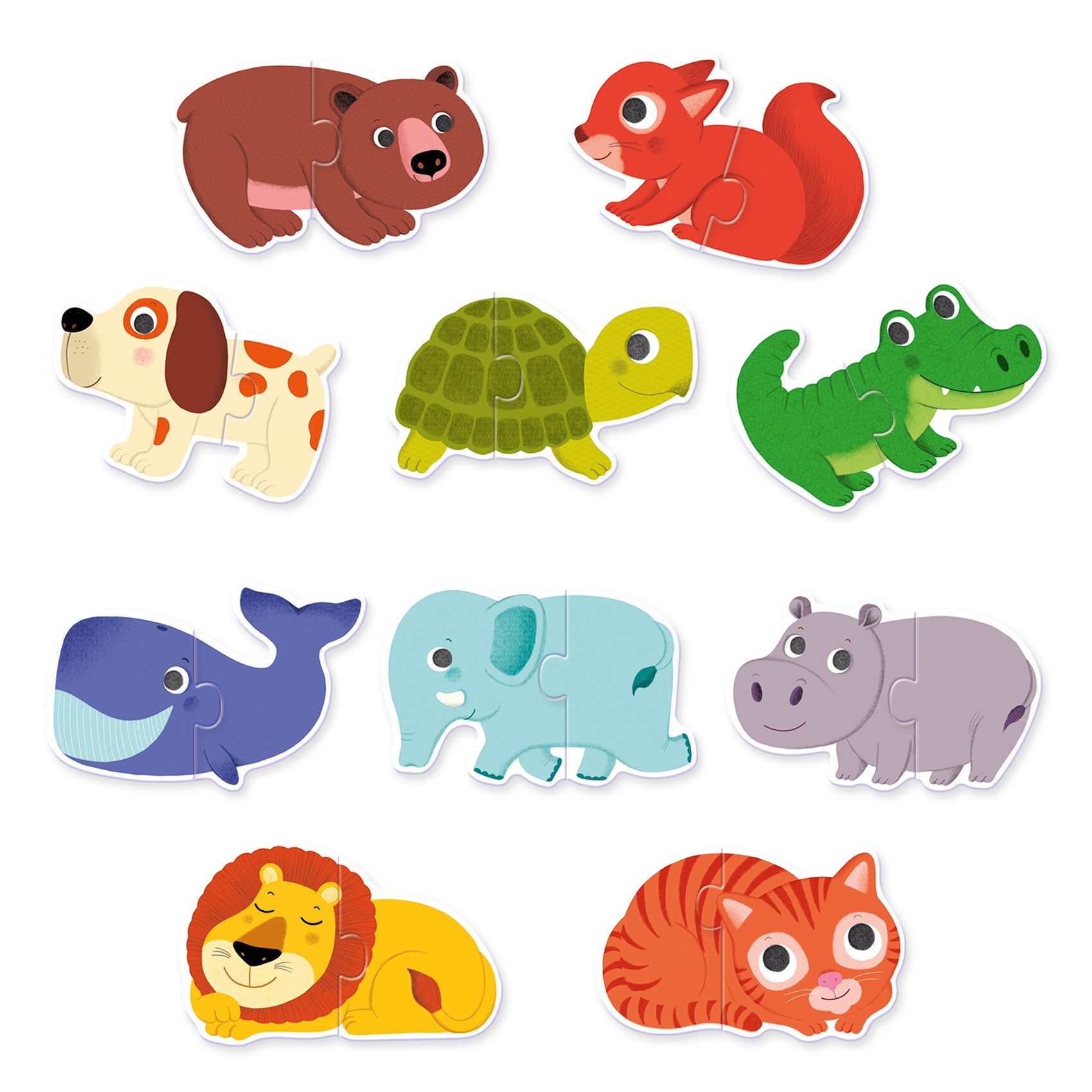 Djeco 10 Duo Puzzles - Animals