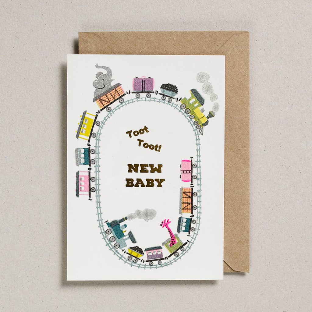 New Baby Cards - Toot Toot Train