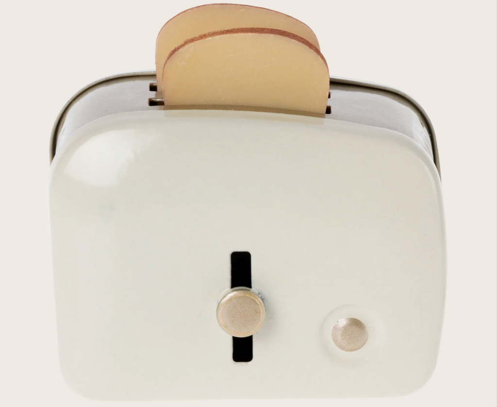 Maileg Toaster with bread, Miniature - Off white