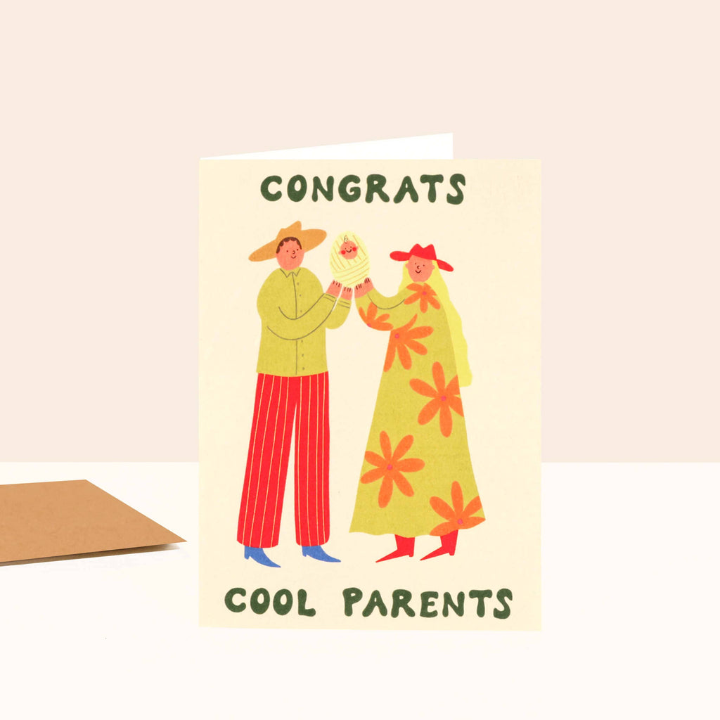Cool Parents New Baby Card | Unisex Baby Card | Congrats