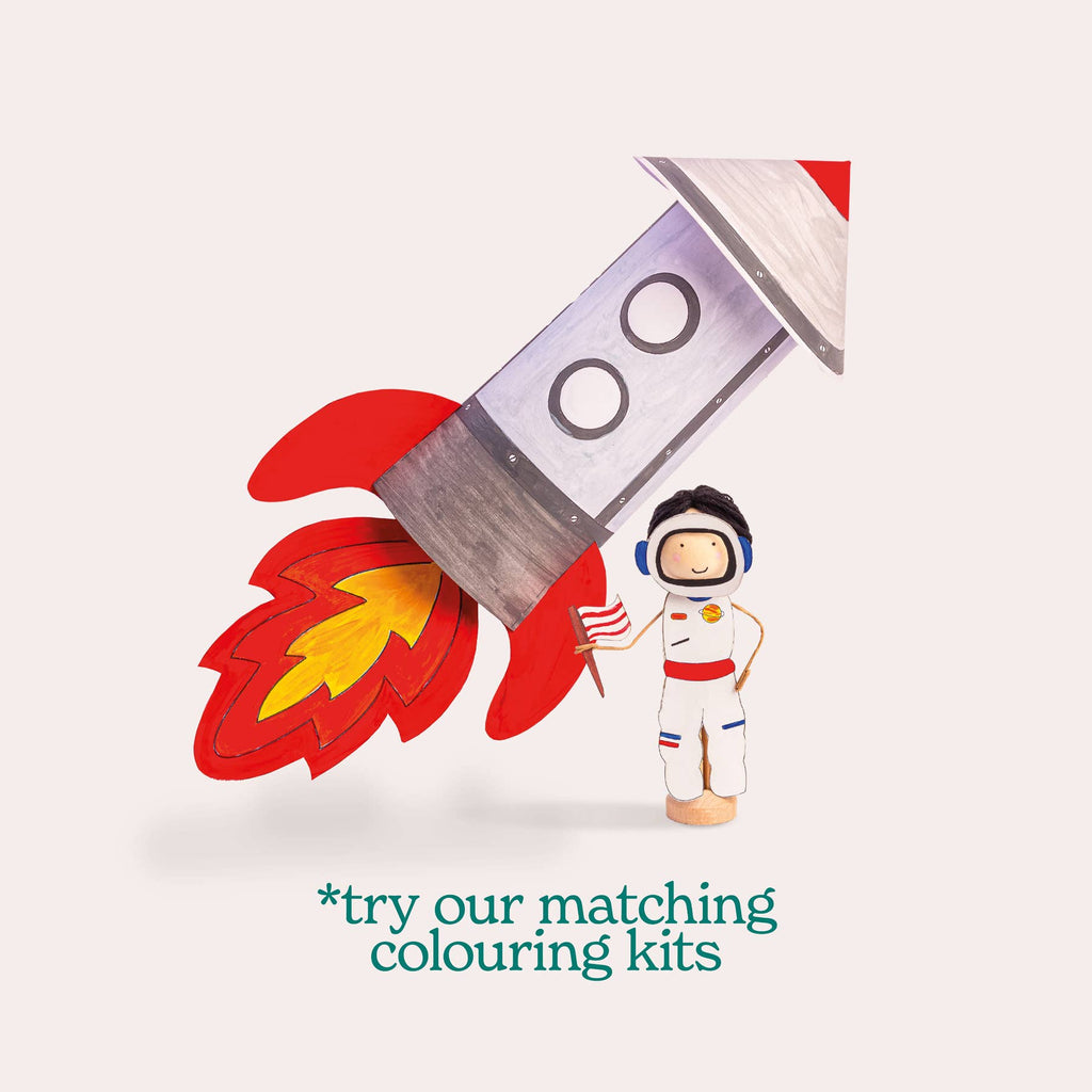 Make Your Own Astronaut Craft Kit - Wooden Painting Gift Set