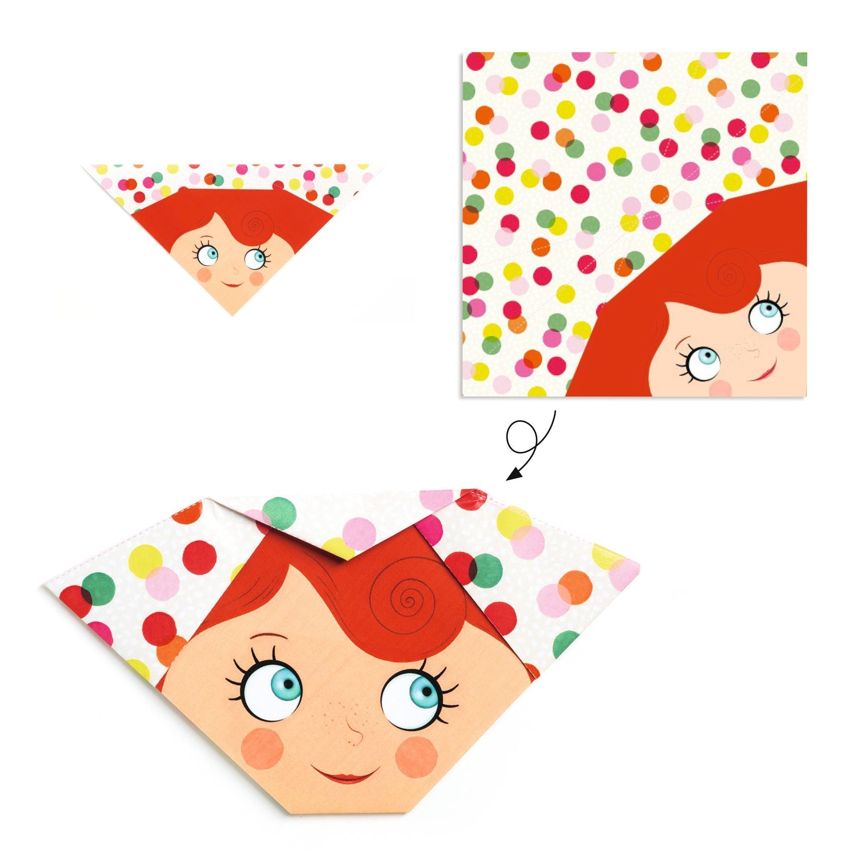Djeco Origami Craft Set - Pretty Faces