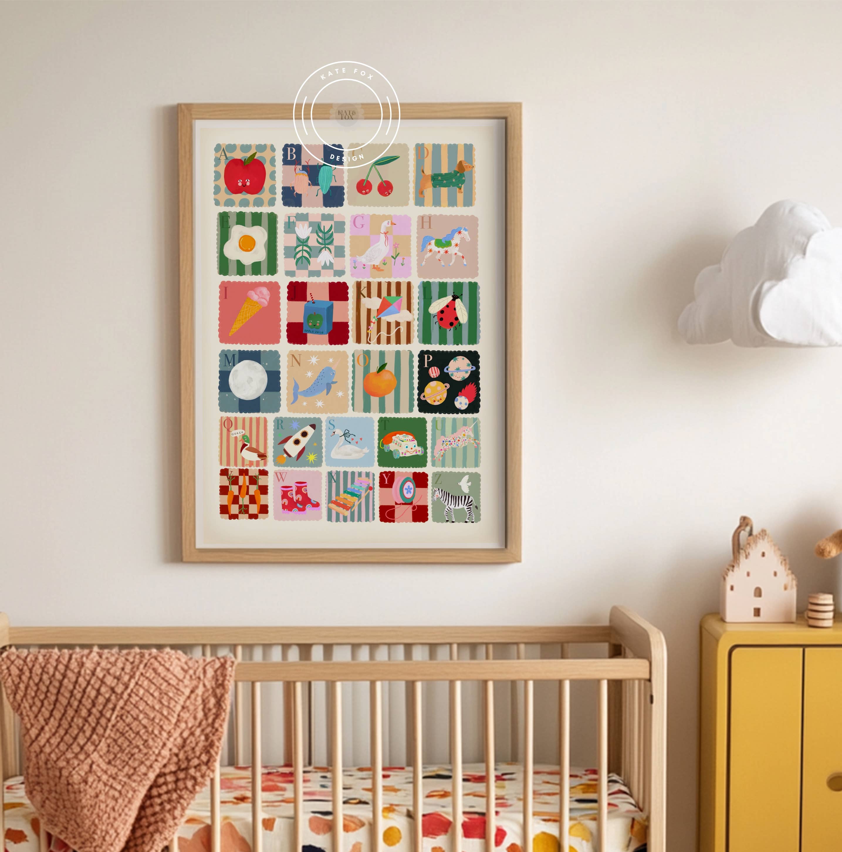 Cool Kids Alphabet, Children’s Art, ABC, Colourful, Nursery