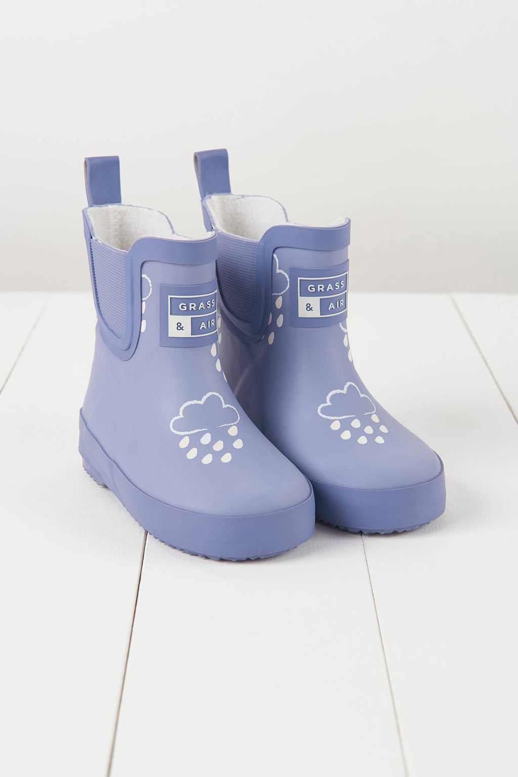 Grass & Air Lavender Short Colour Changing Kids Wellies