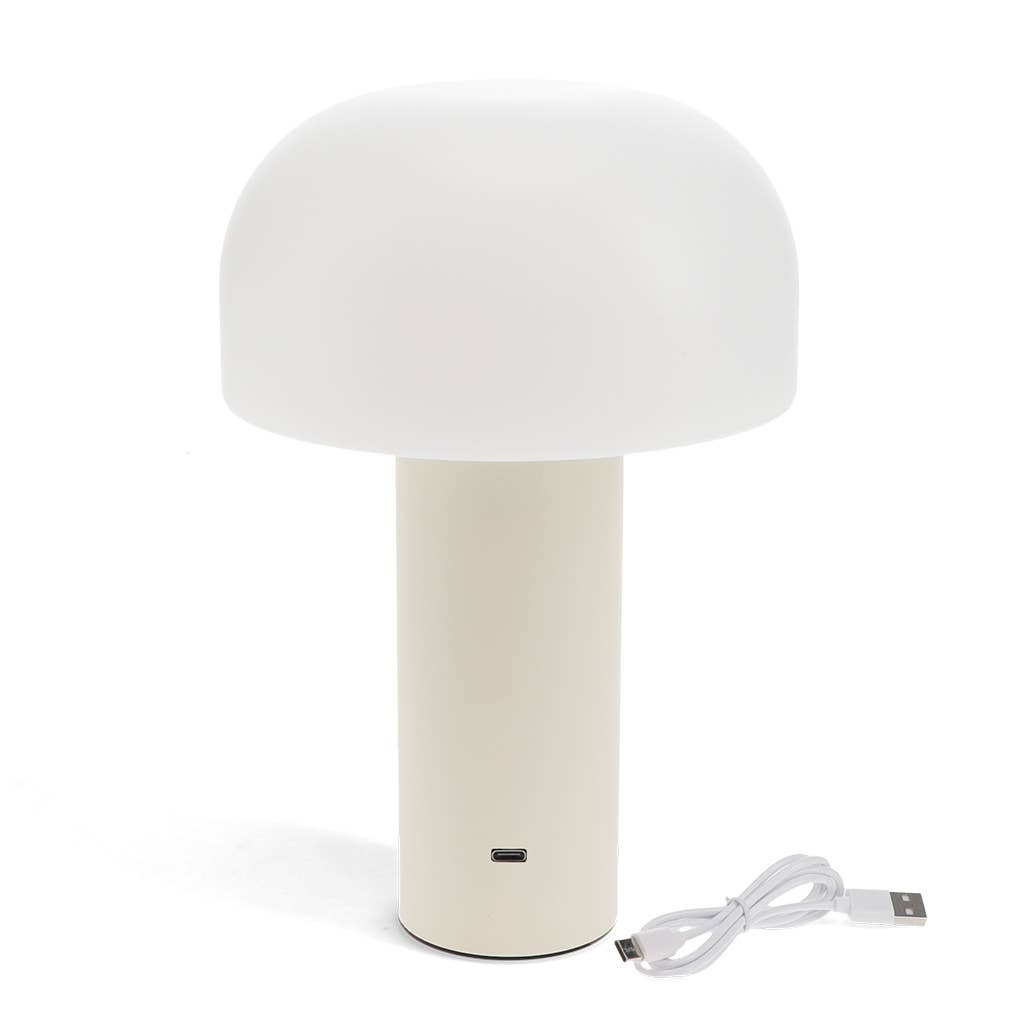 USB Rechargeable Mushroom Touch Lamp - Grey