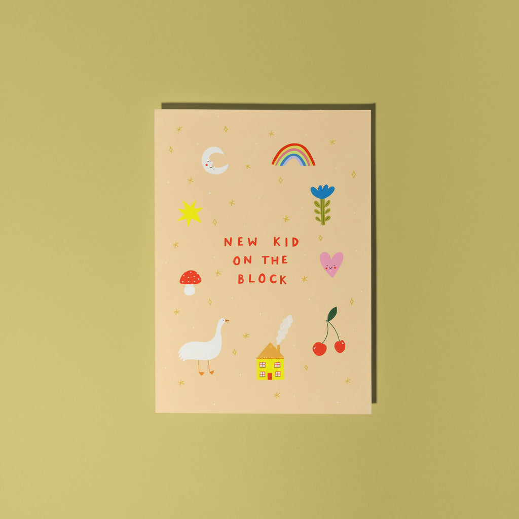 New Kid On The Block Baby Card | Unisex New Baby Card
