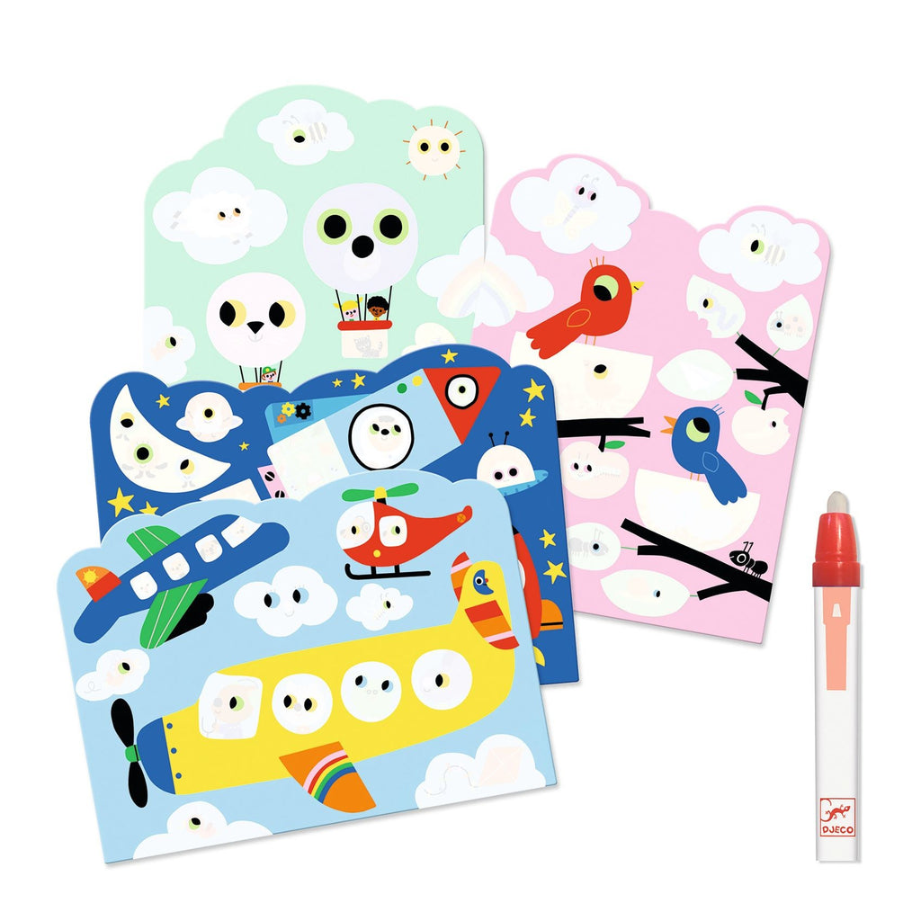 Djeco Magic Colouring Set - Hidden In The Sky