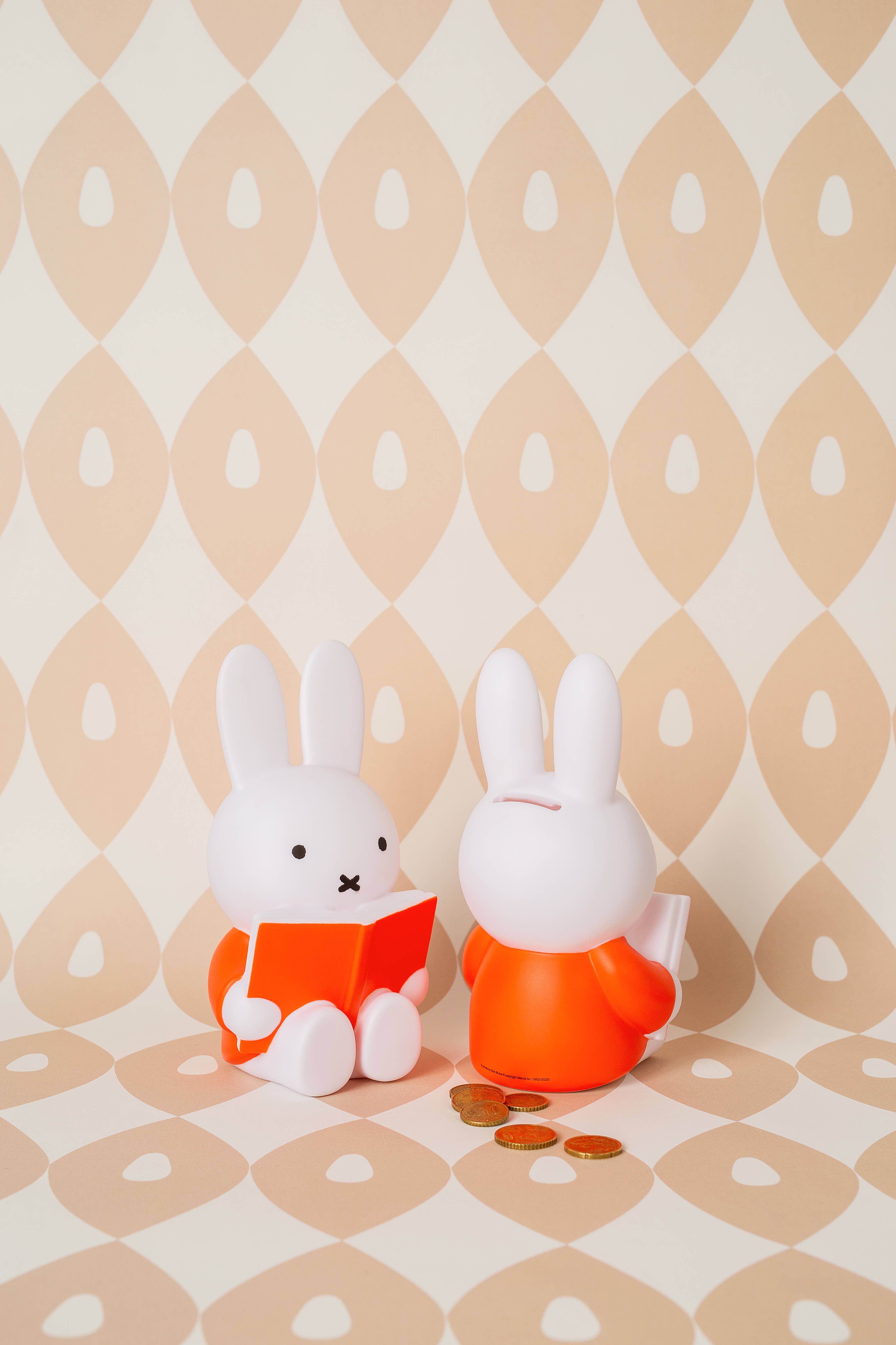 Miffy with Book Money Box - Red - 19cm