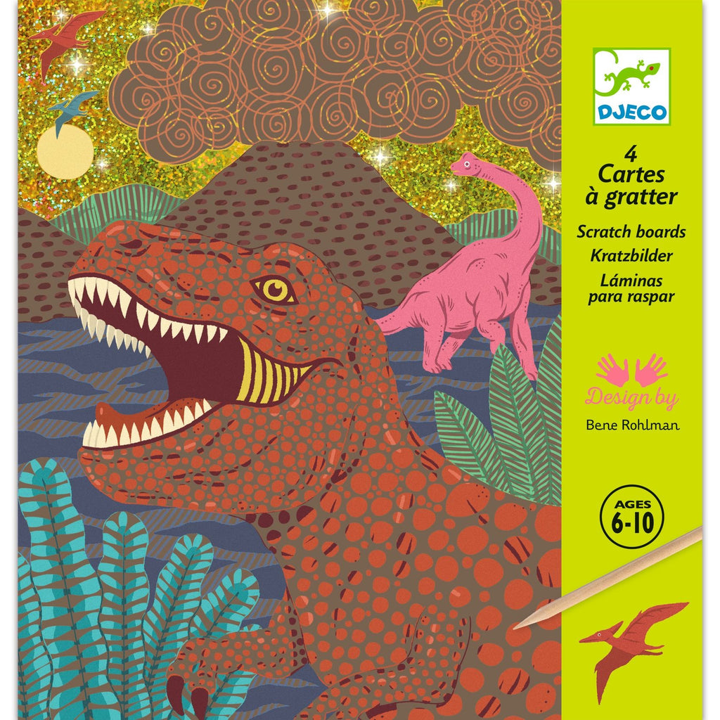 Djeco When Dinosaurs Reigned Scratch Card Set