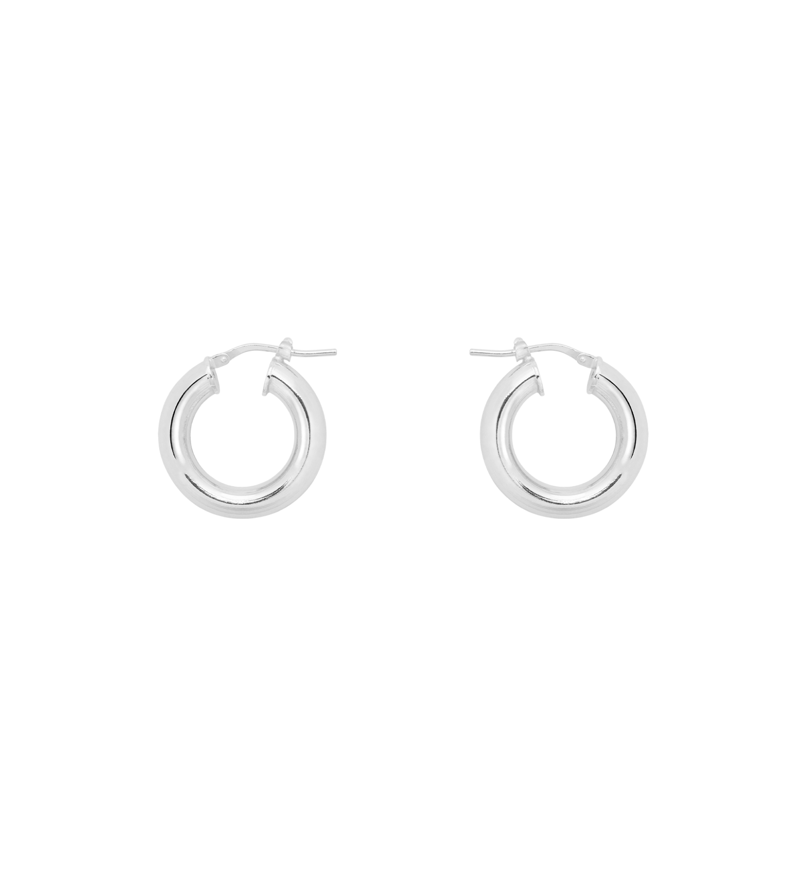 Anna + Nina Thick Plain Hoop Earrings