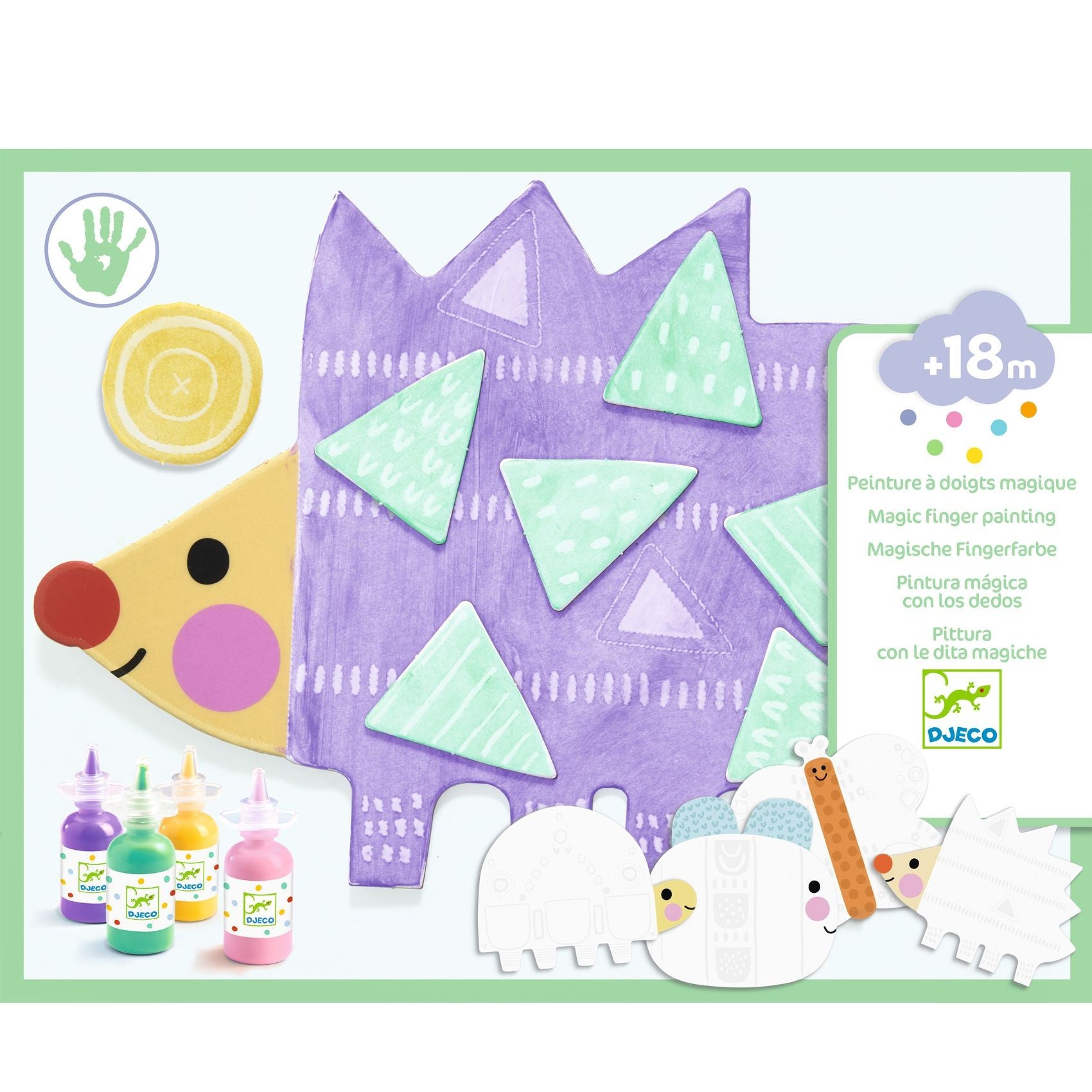 Djeco Magic Finger Painting Kit - 18 mths+