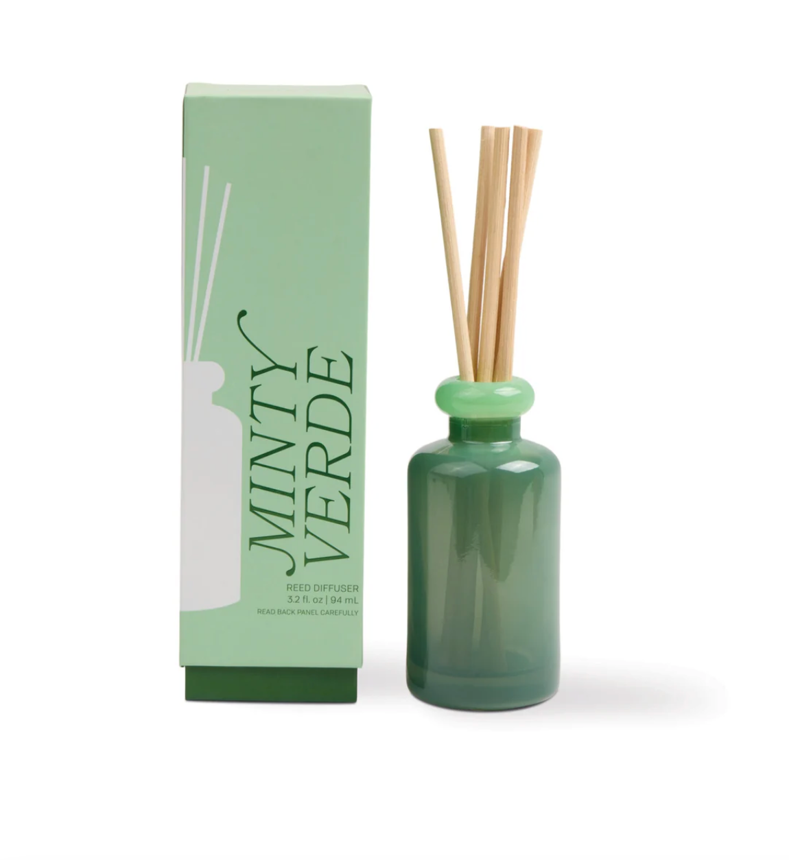 Paddywax Glass Diffuser Dark Green and Bright Green - Minty Verde