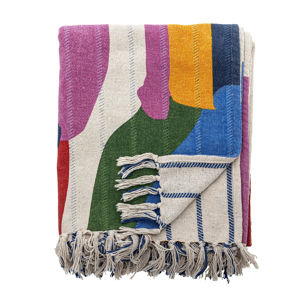 Bloomingville Artista Throw, Multi, Recycled Cotton